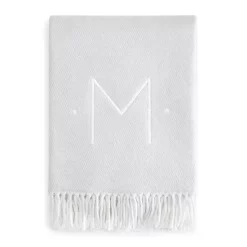 New 🔥 Matouk Initial Pezzo Throw Silver G 🔔 -Matouk Sales Store unnamed file 508