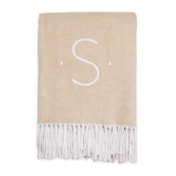 New 🔥 Matouk Initial Pezzo Throw Silver G 🔔 -Matouk Sales Store unnamed file 518