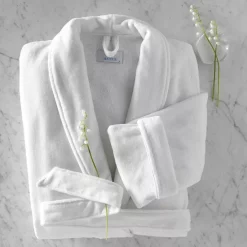 Outlet 😀 Matouk Velour Shawl Collar Robe White 👏