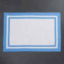 Cheap 🔔 Matouk Rectangle Placemats, Set Of 4 Sky Blue 🤩 -Matouk Sales Store unnamed file 716