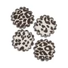 Flash Sale 🎁 Matouk Iconic Leopard 6" Round Cocktail Napkins, Set Of 4 Sky 👍 -Matouk Sales Store unnamed file 798