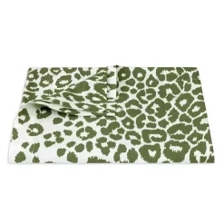 Buy 😉 Matouk Iconic Leopard Round Tablecloth, 108" Green 😀