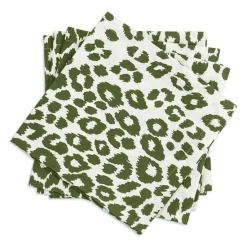 Budget ✔️ Matouk Iconic Leopard Napkins, Set Of 4 Green 🔥